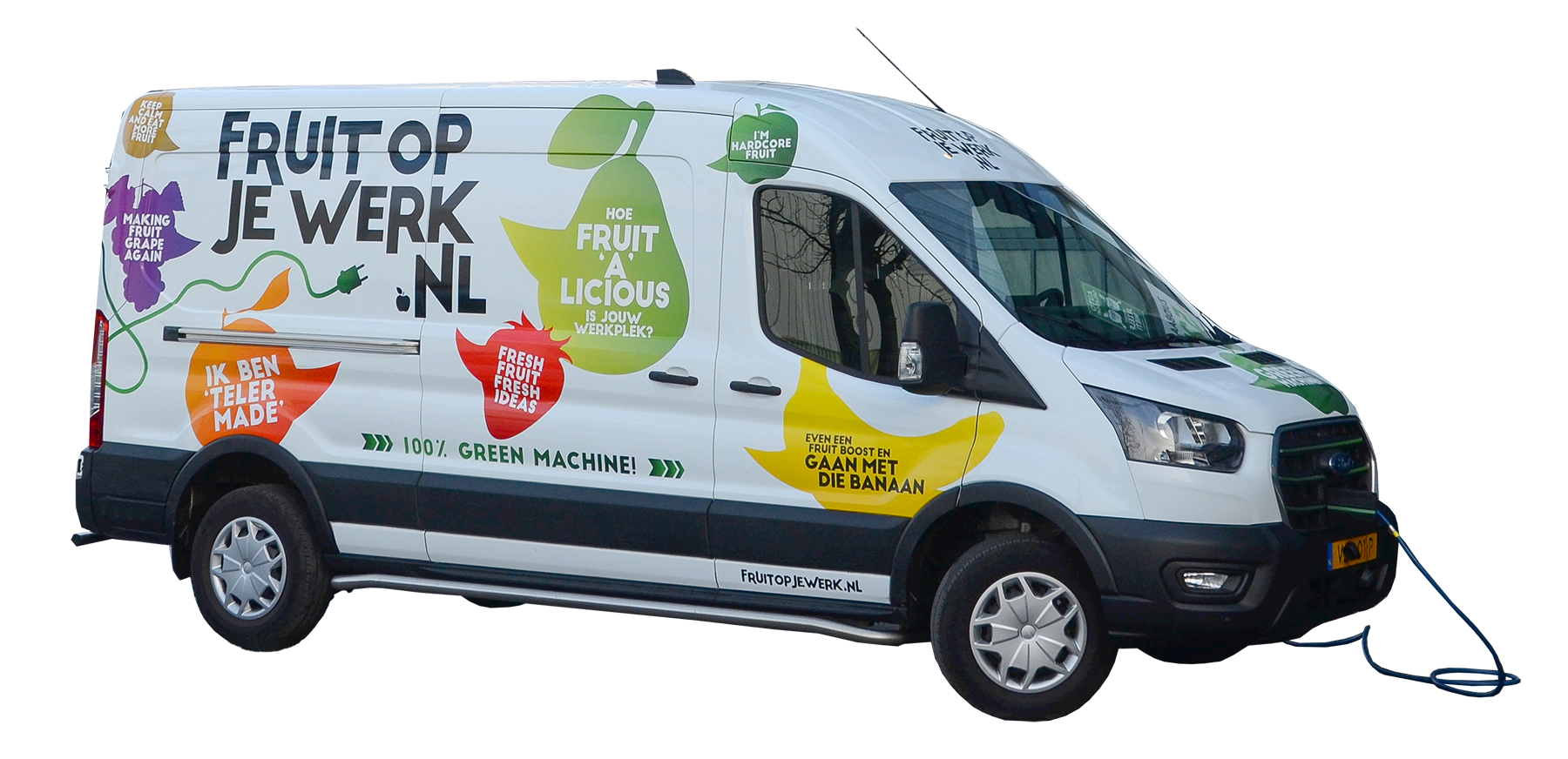 Elektrische bus van Fruit op je Werk
